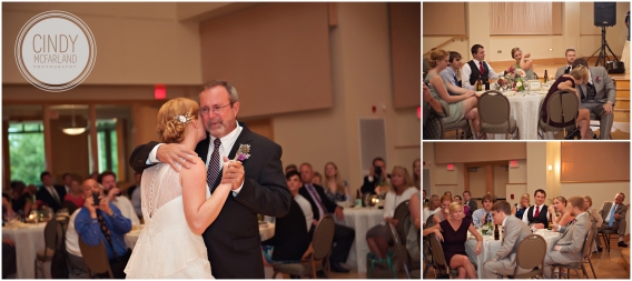 Father and daughter dance at wedding reception