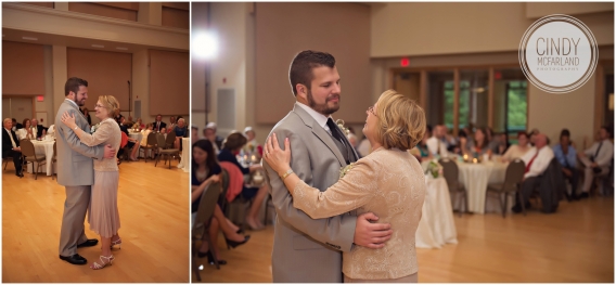 Mother and son dance at wedding